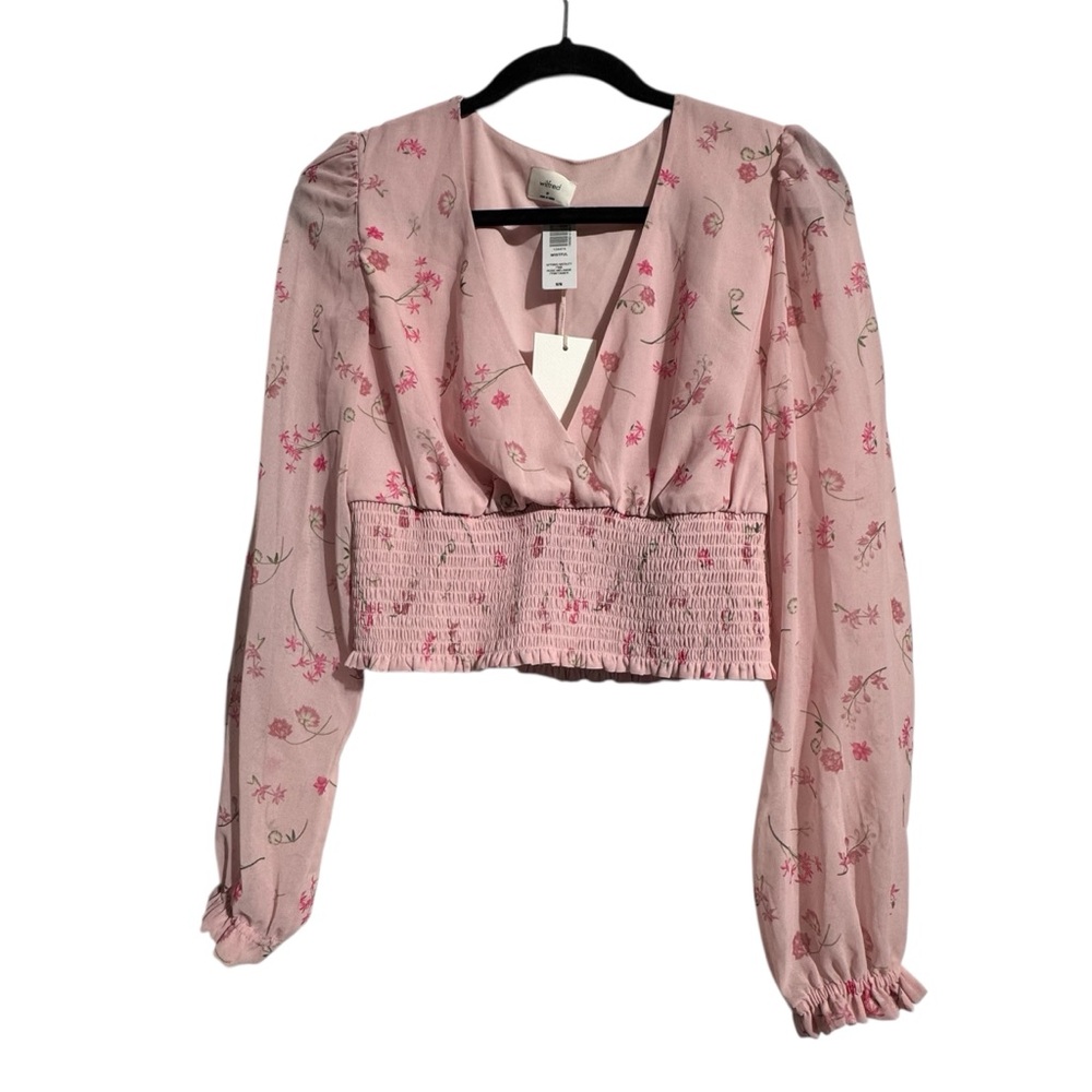 Wilfred Wistful Top Floral Smocked – Size Medium Romantic Flirty Feminine NWT - Picture 2 of 10